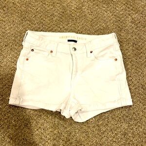 American Eagle white jean shorts